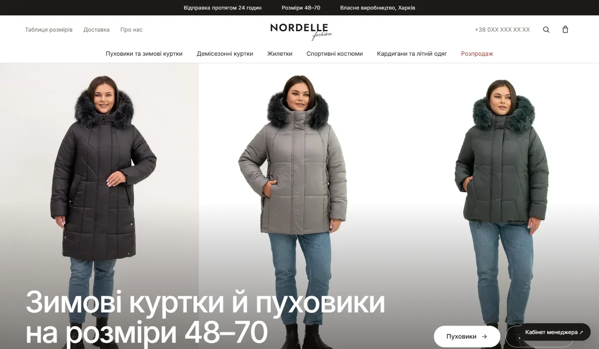Демо магазина Nordelle